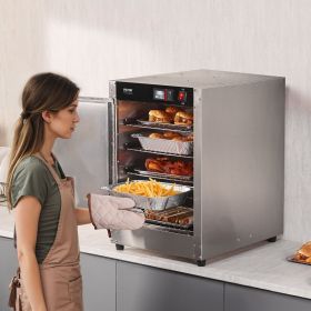 Hot Box Food Warmer 5-Tier Concession Warming Cabinet With Water Tray For Pizza (Option: silver)