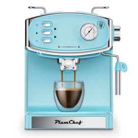 20 Bar Espresso Machine For Home- Professional Compact Espresso Maker With Milk Frother Steam Wand, Pressure Gauge & 54oz Large Water Tank, Low N (Option: PLKFJ6828)